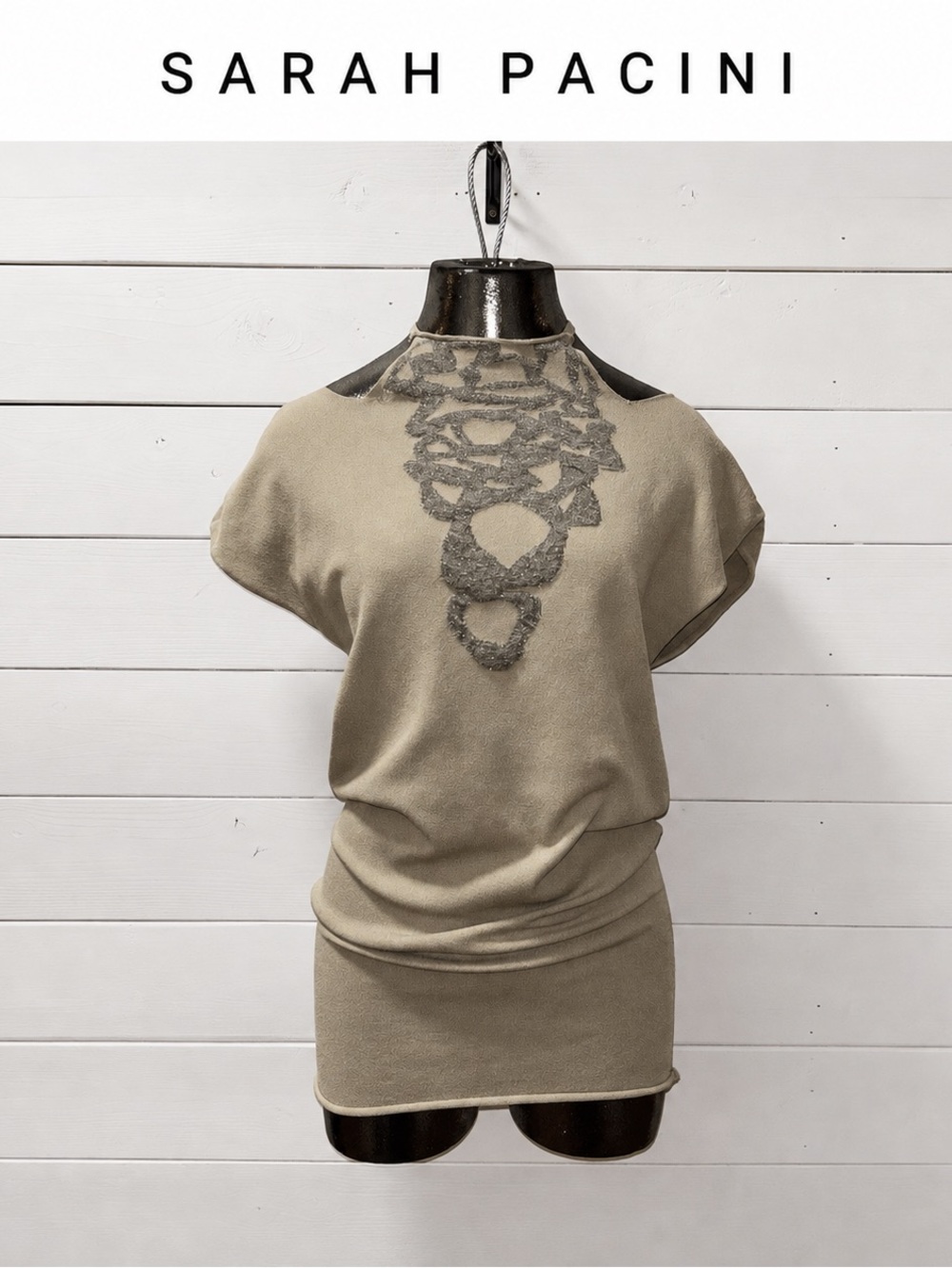 Sarah Pacini Halter Tunic – Beige – One Size S/M/L